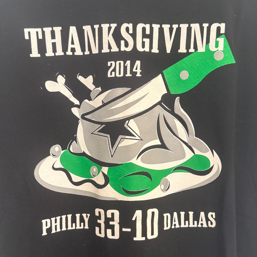 ☀️ Philadelphia Eagles vs. Cowboys Thanksgiving 2014 Tee - Picture 2 of 5